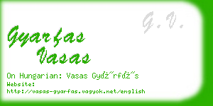 gyarfas vasas business card